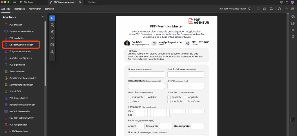 pdf formular erstellen